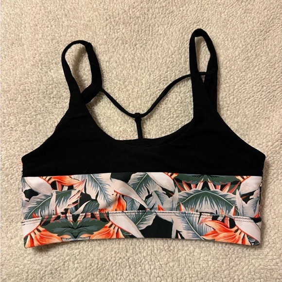 VULL Tropical Floral Print Sports Bra CrossFit - Picture 4 of 9